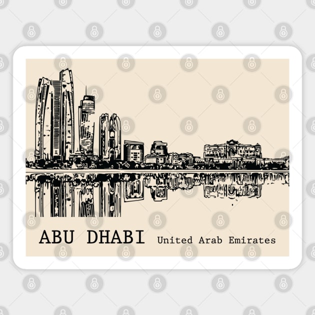 Abu Dhabi United Arab Emirates Magnet by Lakeric